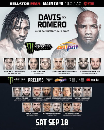 Bellator 266 Ромеро – Дэвис. Результаты всех пар турнира